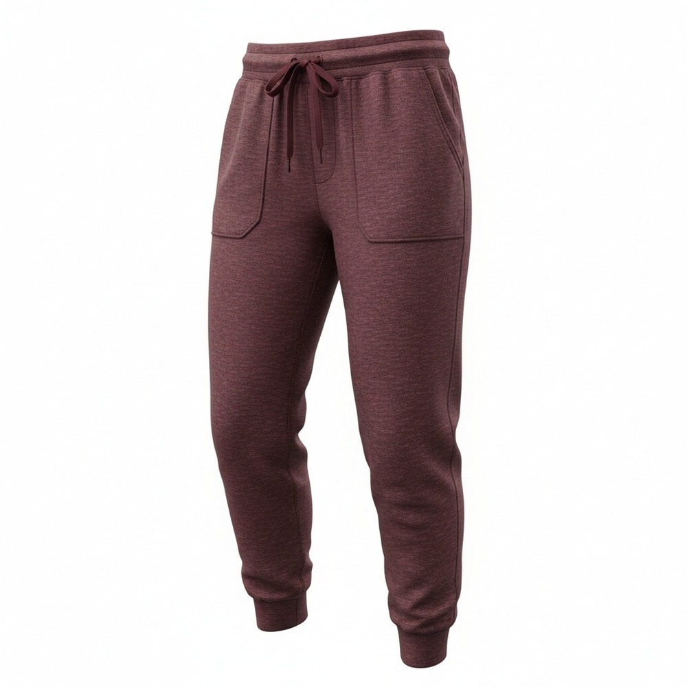 Mondetta‎ Burgundy Heathered Joggers Womens Small Drawstring Waist Pockets